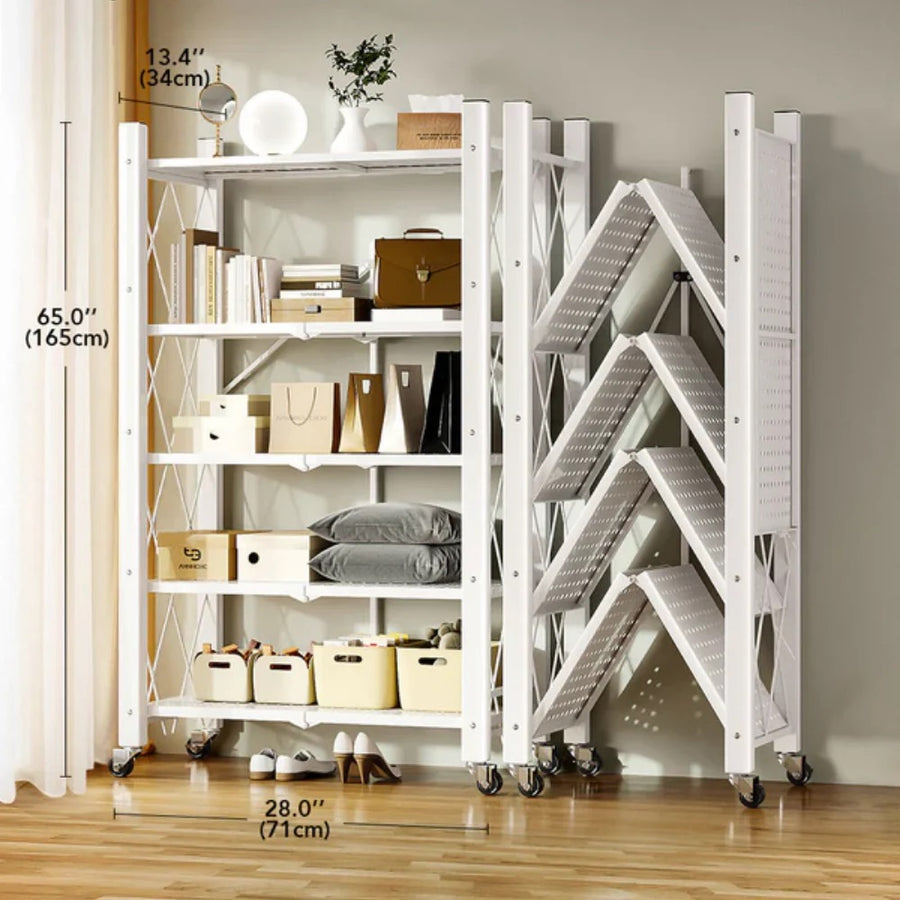 Estantería Plegable MaxOrganize 5 Niveles con Ruedas