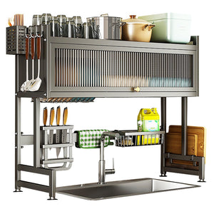 Escurridor de Platos 2 en 1 con Ancho Ajustable