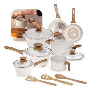 Batería de Cocina Antiadherente de Cerámica 20 Piezas